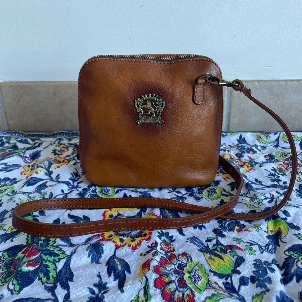 Pratesi Brown Leather Crossbody Bag